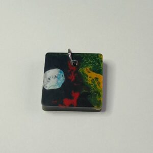 Pendentif carré "Aïkido" - Force Sagesse Intuition
