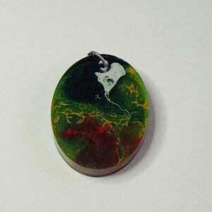 Pendentif ovale "Aïkido" - Force Sagesse Intuition